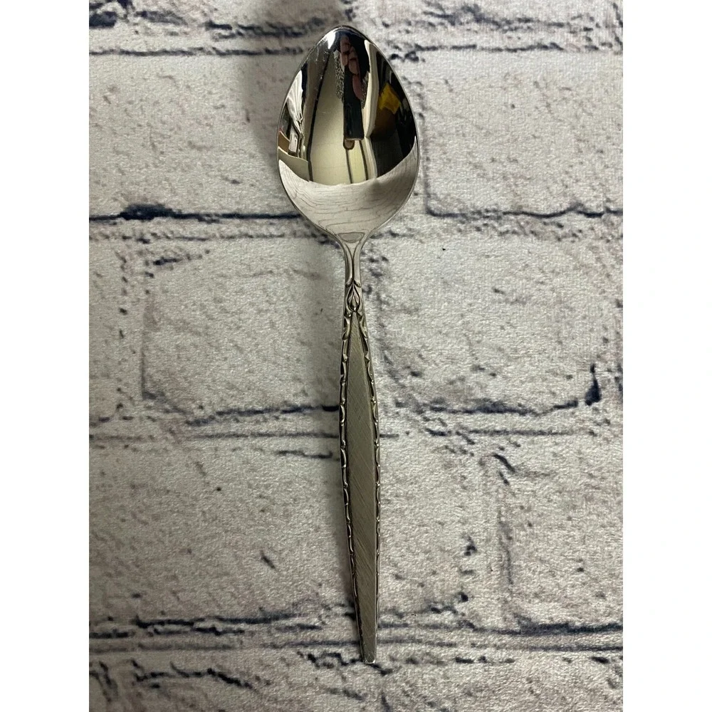 Oneida Community Venetia MCM Soup Spoons Stainless Flatware Lot Set‎ Of 4
